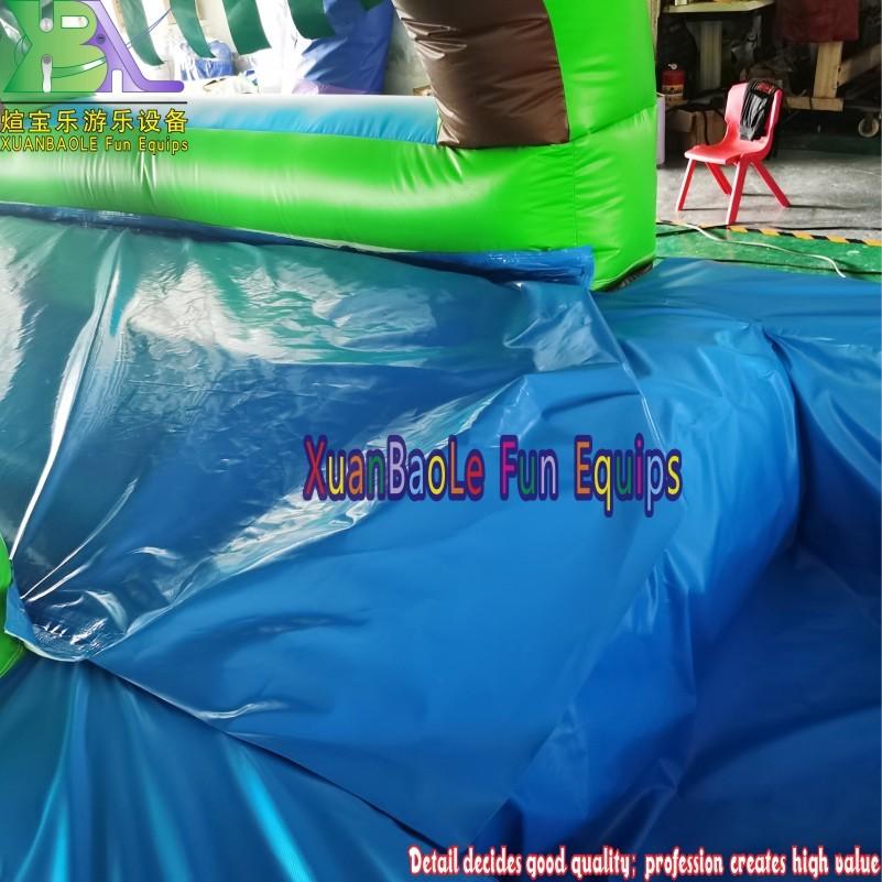 Green Tree Theme PVC inflatable water slide slip n slide Palm tree Beach theme Belly Slide for Summer day