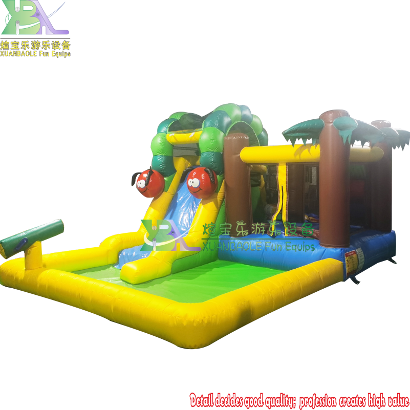 Honeybee Inflatable Jumping Castle With Slide Boucner House