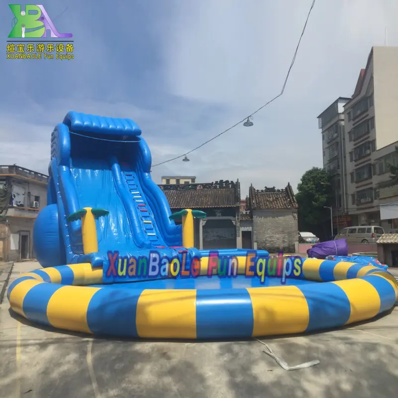 Water Amusement Park Big Desert Ground Pool adult inflatable pool slide
