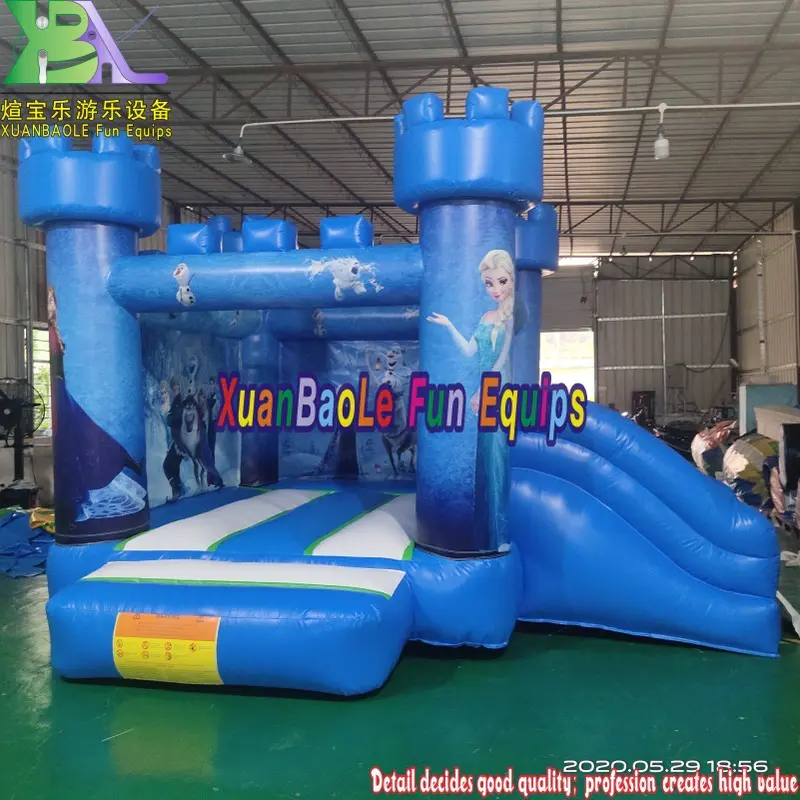 Frozen Themed Inflatable Combo Bouncy Castle with Slide