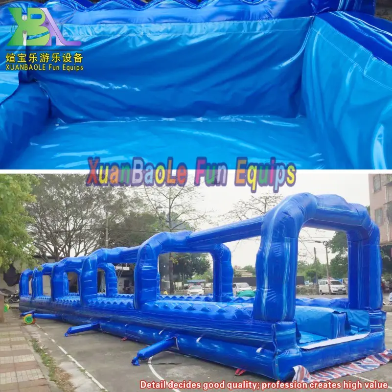 Riptide Double Lane Slip n Slide Tall Inflatable Water slide Huge Commercial Blue Marble Water Slip and Slide