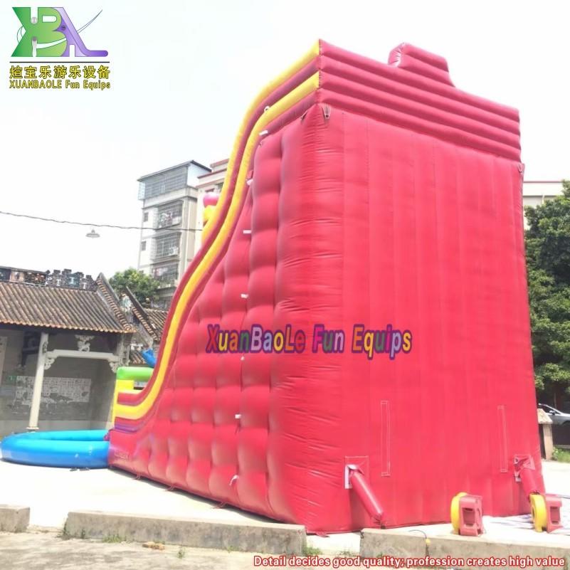 Outdoor Giant PVC Inflatable Water Slide With Swimming Pool For Kids & Adults