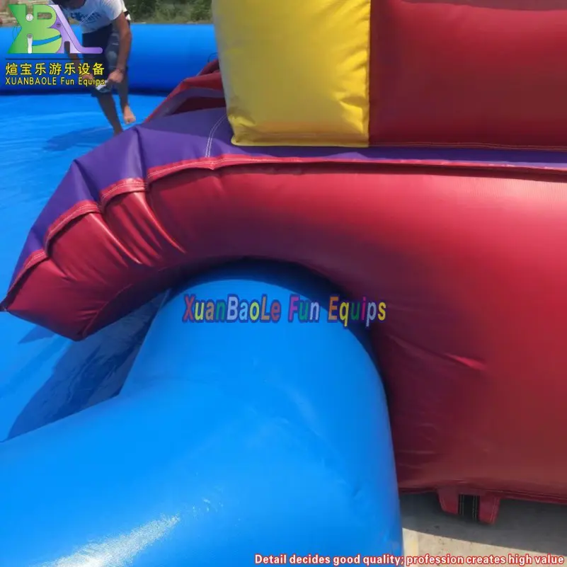 Outdoor Giant PVC Inflatable Water Slide With Swimming Pool For Kids & Adults