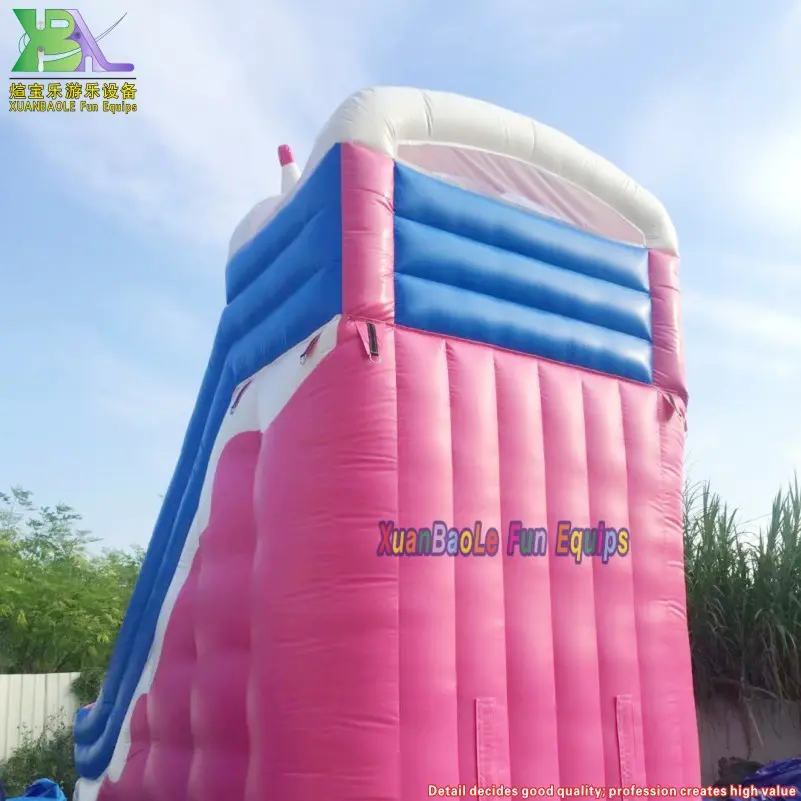 King Crown Pink Princess Water Slide Inflatable Bouncer Water Slide Jumper Wet Slide With Pool For Rentals