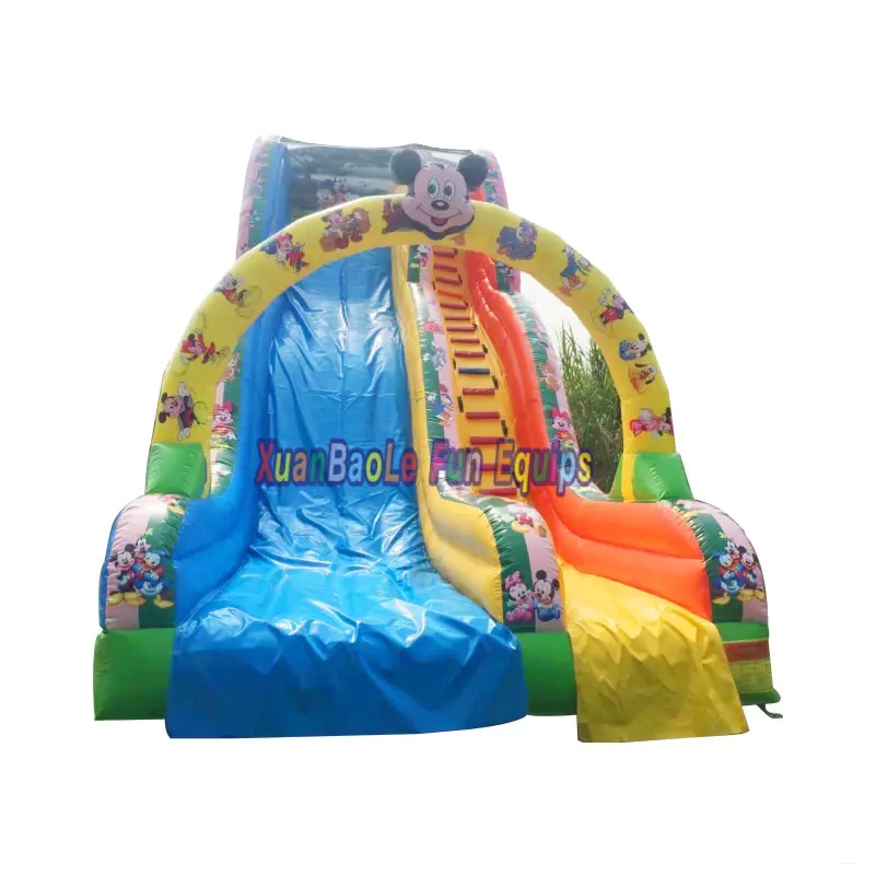 26ft high Commercial Kids Inflatable Mickey Slide With Arch Certified by EN14960 made of lead free material from KK Inflatable