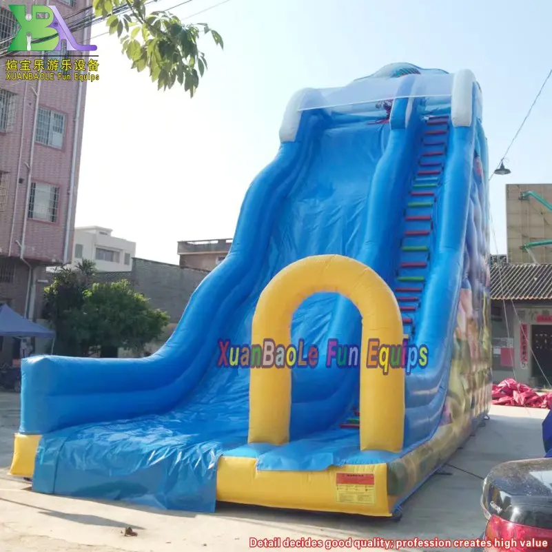 Heavy Duty & Safe Dry Slide Sea World Adventure Inflatable Slide PVC Jumping Bouncer Wave Slide