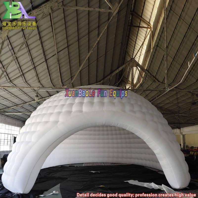 Oxford Fabric Inflatable Igloos And Party Domes, Giant White Tent Of Camping/10m Dia Pop Up Tent/Trade Show Event Inflatable Yurt Tent