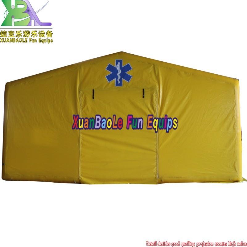 Yellow Color Flame -Retardant Mobile Airtight Inflatable Emergency Tent For First Aid