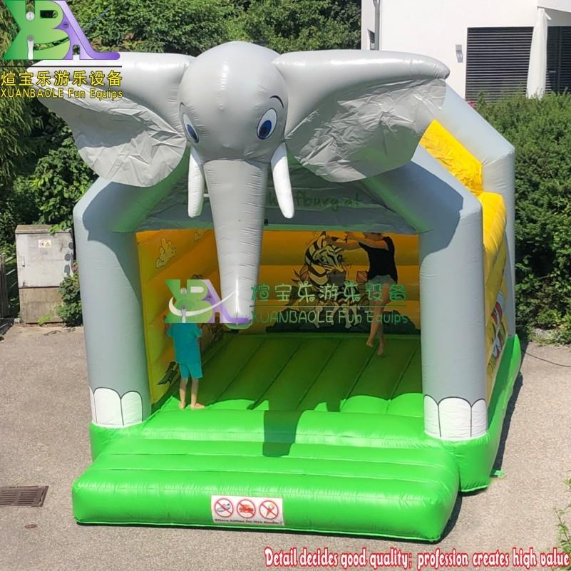 Party Yard Inflatable Elephant Bounce Castle House Export Quality Events Use CE Certificated Air Jumping Trampoline