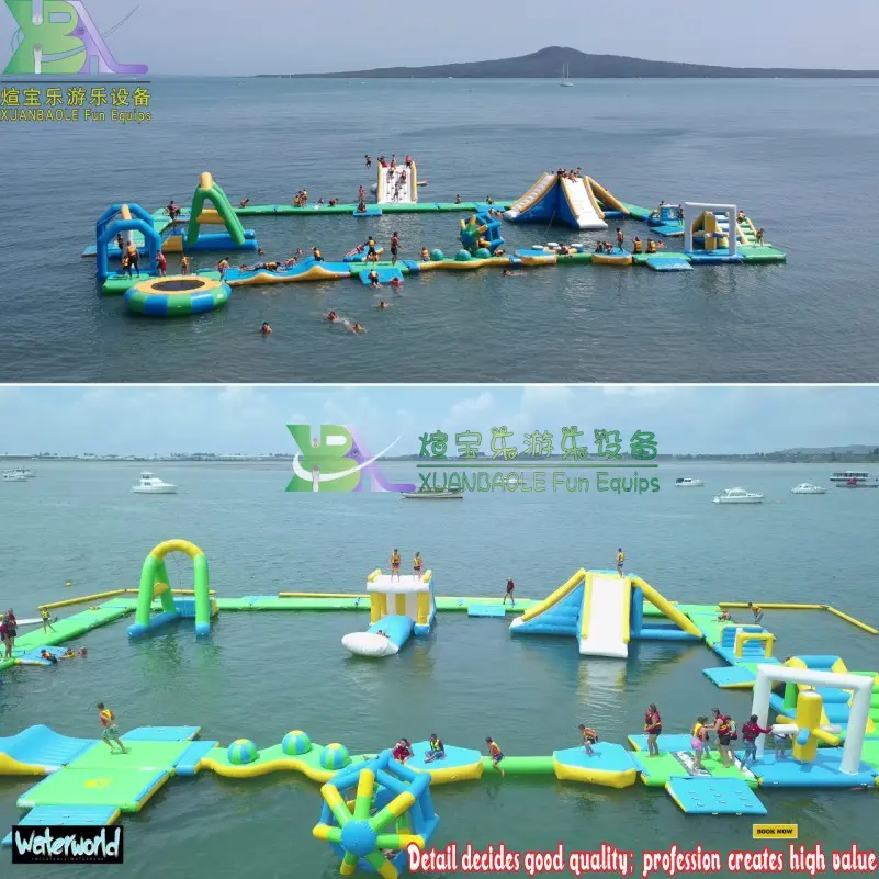 Water Amusement Park/ Inflatable Water Park Equipment Moving Inflatable Aqua Water Park For Sea Or Lake