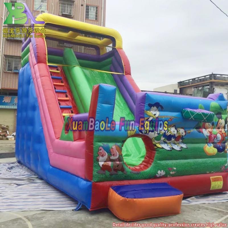 Fantasy Disney Mouse Duck Inflatable Slide Commercial Inflatable Donald Duck Cartoon Slides For Amusement Park