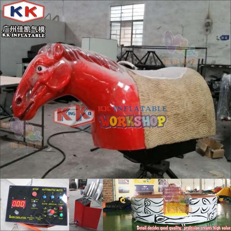 Crazy Inflatable Mechanical Riding Horse Deluxe Inflatable Rodeo Machine With Mattress For Commercial Horse Training Playground