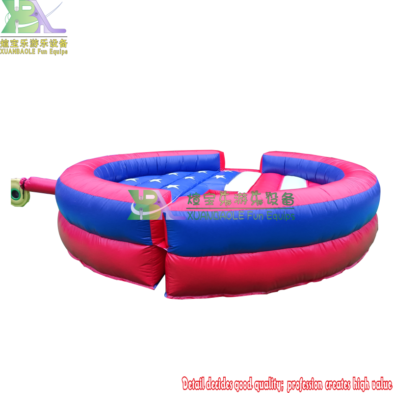 USA Flag Pattern Inflatable Arena Mechanical Bull Mattress For Rodeo Bull Bounce And Ride