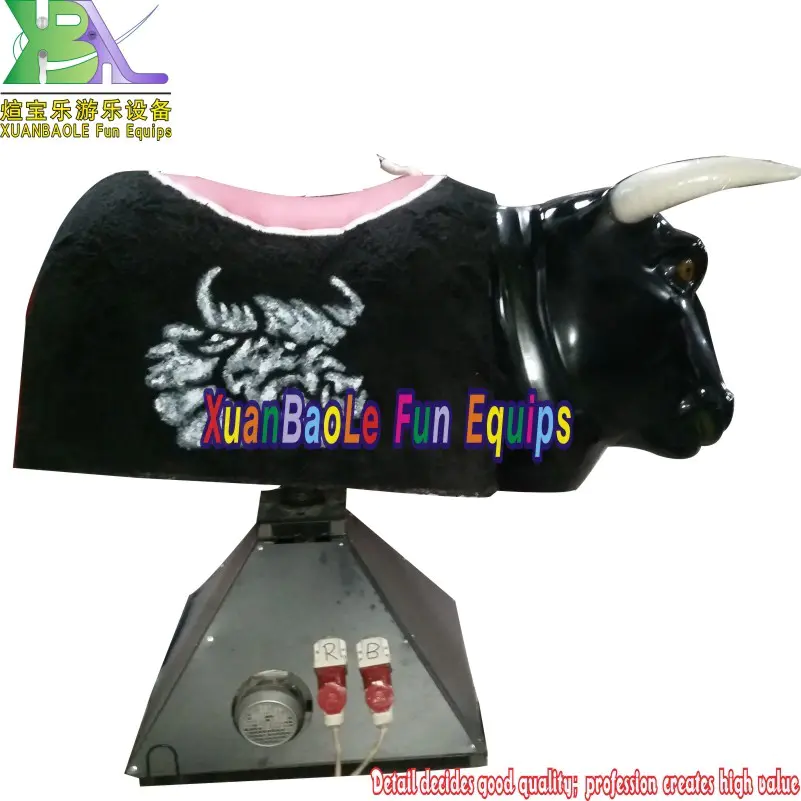 Party Rentals Black&Red Inflatable Rodeo Bull Pool Riding Bucking Machine