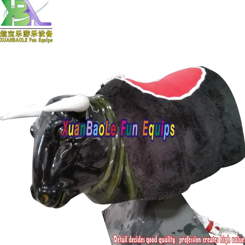 Party Rentals Black&Red Inflatable Rodeo Bull Pool Riding Bucking Machine