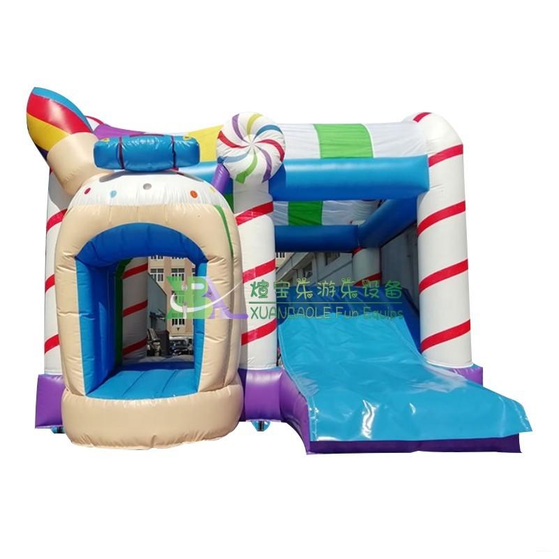 Candy land Inflatable Bounce House With Slide Combo Inflatable Candy Bouncy Castle Kids Zone