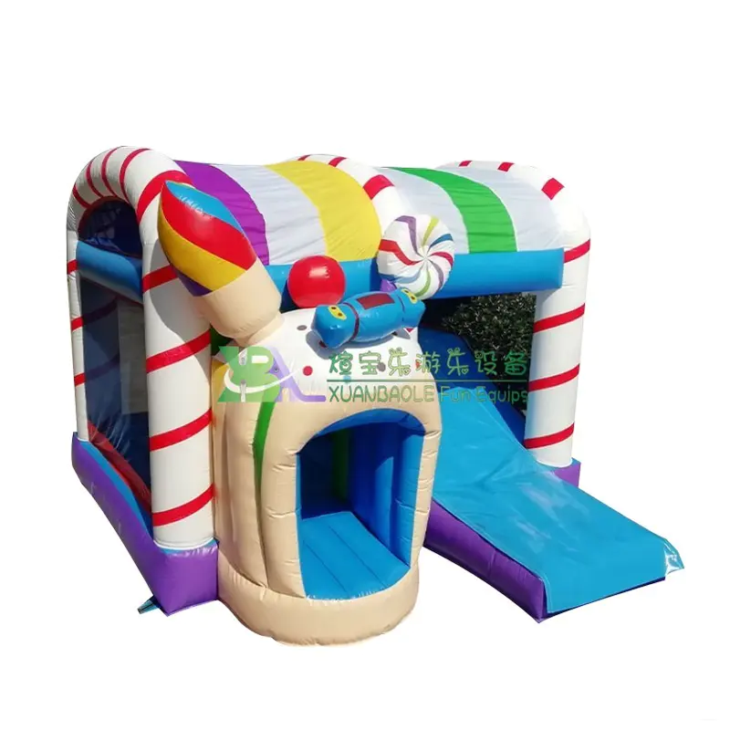 Candy land Inflatable Bounce House With Slide Combo Inflatable Candy Bouncy Castle Kids Zone