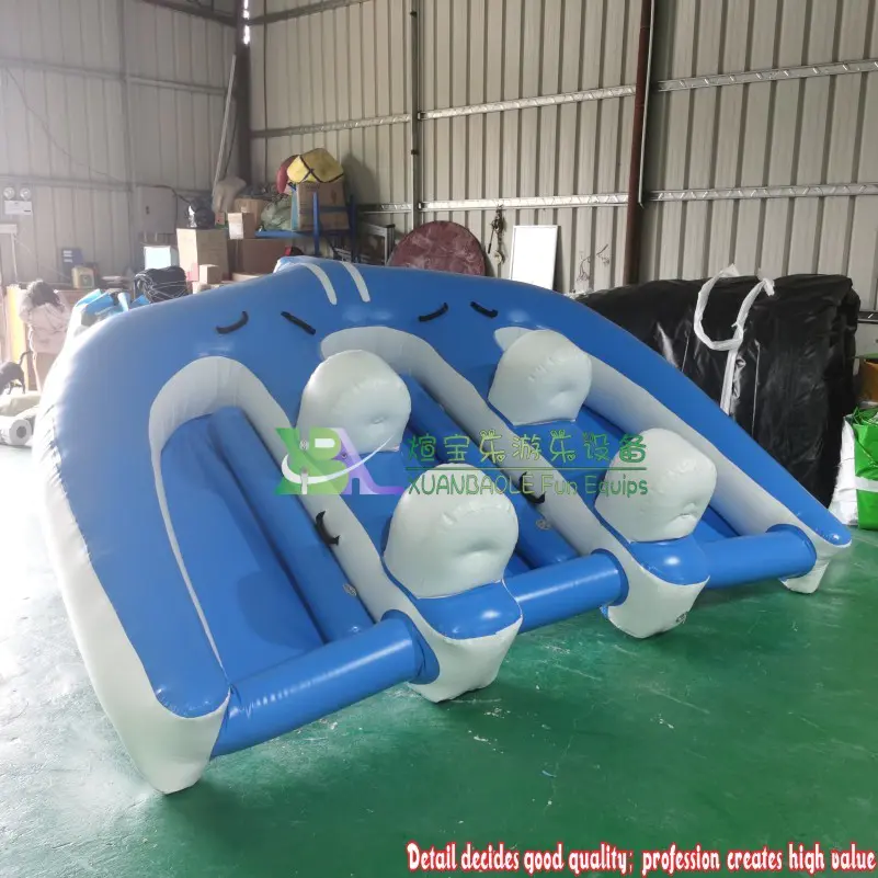 Summer Outdoor Blue&White Water Ski Tube Inflatable Boat Inflatables Flying Manta Ray For Sport Game