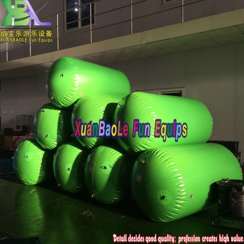 Light Green Inflatable Cylinder Buoy, Inflatable Swim Buoy For Water Sport Game
