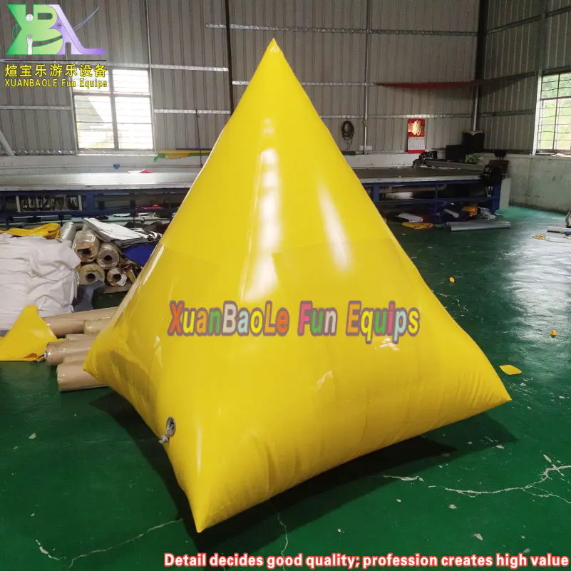 Triangle Shape Inflatable Swim Buoys , Advertising Inflatable Floating Buoys For Water Events
