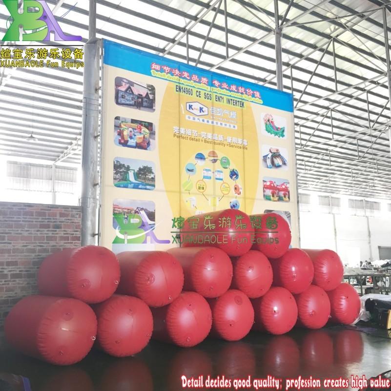 Red Cylinder Inflatable Marker Buoy, Advertising Lake Swim Area Buoys