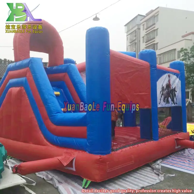 Spiderman Inflatable Bouncer Combo Game For inflatable Moonwalk Rental & Party, inflatable Bounce House Slide Combo