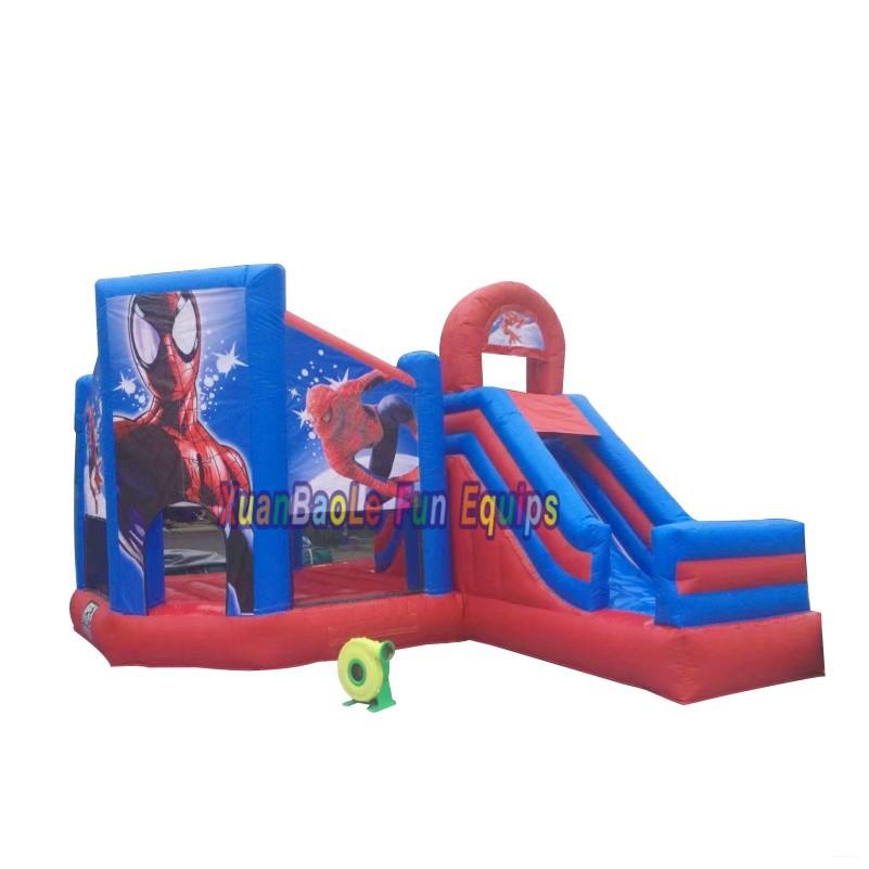 Spiderman Inflatable Bouncer Combo Game For inflatable Moonwalk Rental & Party, inflatable Bounce House Slide Combo