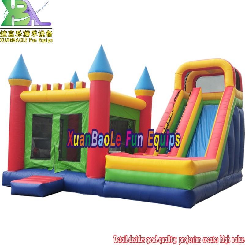 Commercial grade custom-made Inflatable castle slide combo For kids jumping bouncer party