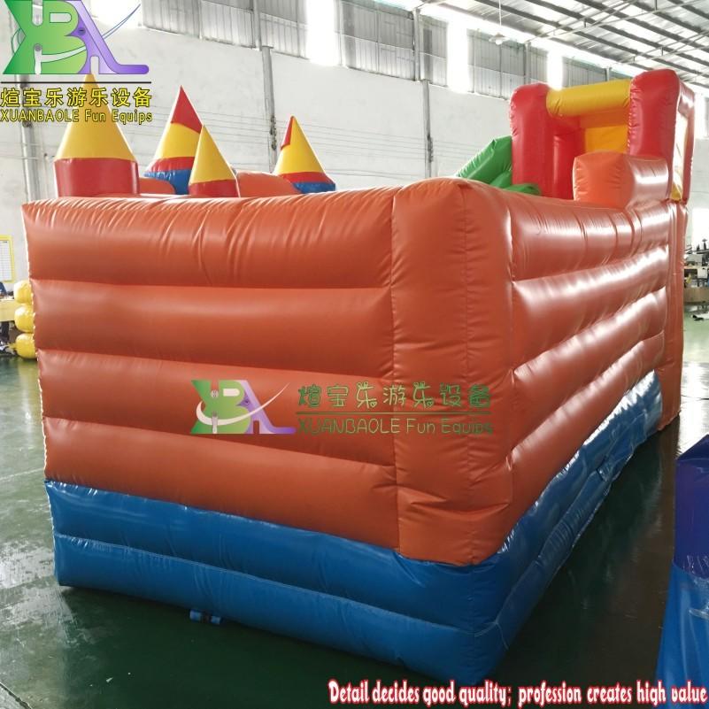 Kids Inflatable Bounce House Backyard Jumping Dual Slide Bouncer Castle / 950W Air Blower