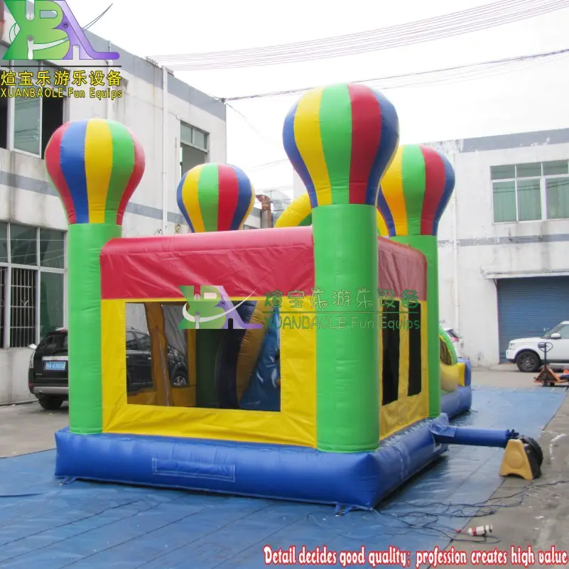 Hot Air Balloon Combo Slide Game Inflatable bouncy castle balloon jumping bounce with slide