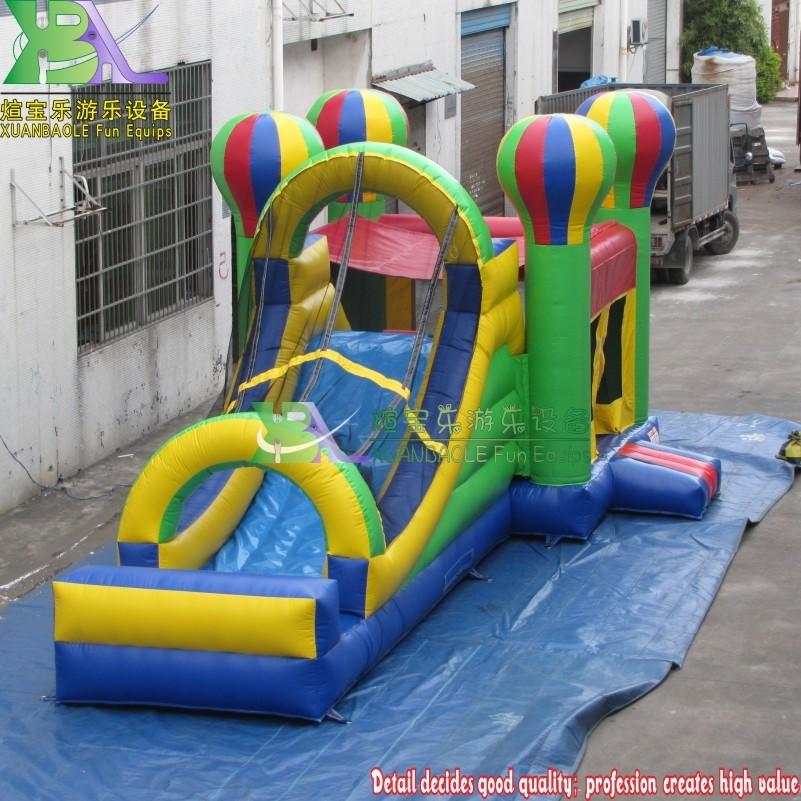 Hot Air Balloon Combo Slide Game Inflatable bouncy castle balloon jumping bounce with slide