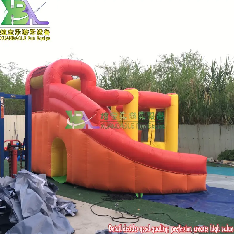 Mini Backyard PVC Inflatable Toys Functional Bounce House With Twist Slide Jumping Castle For Kids Special Offer