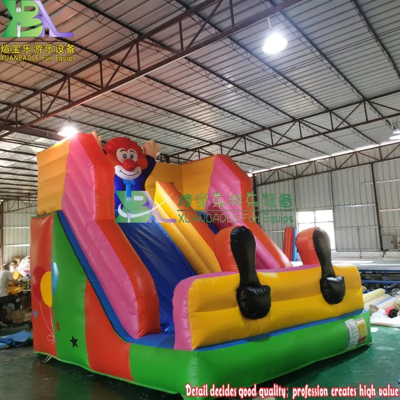 13.3' High Commercial Kids Inflatable Clown Slide with CE certified by EN14960 made of lead free material from KK Inflatables
