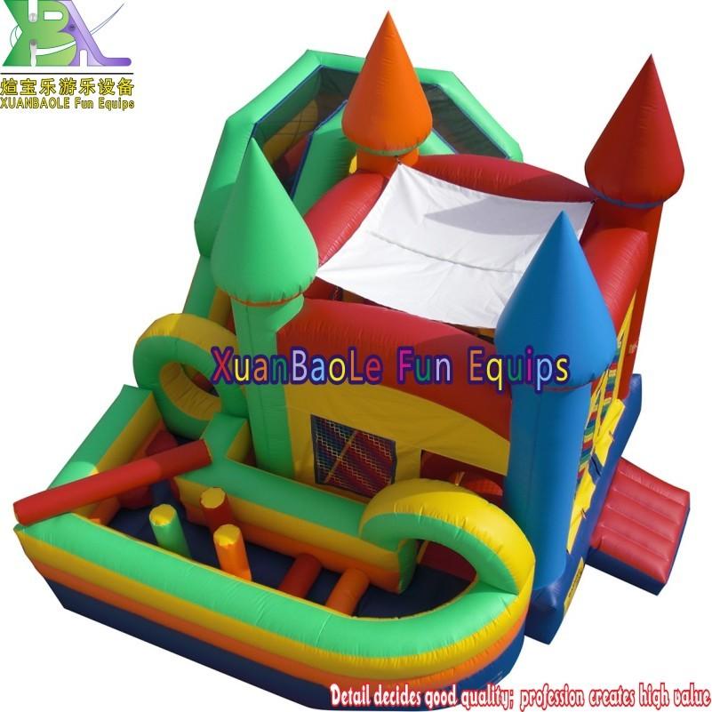 Multiplay Inflatables Obstacle Slide Combo Bounce House, Combo Slide Obstacle Twist