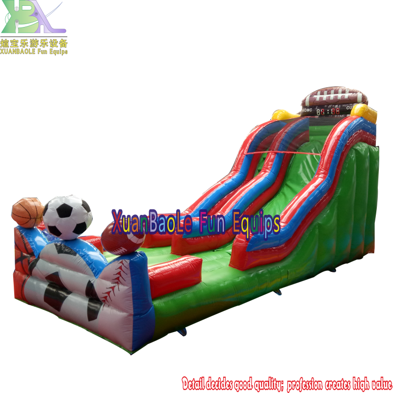 Football Sport Inflatable Sport Slide, Soccer Inflatable Bouncer Slide