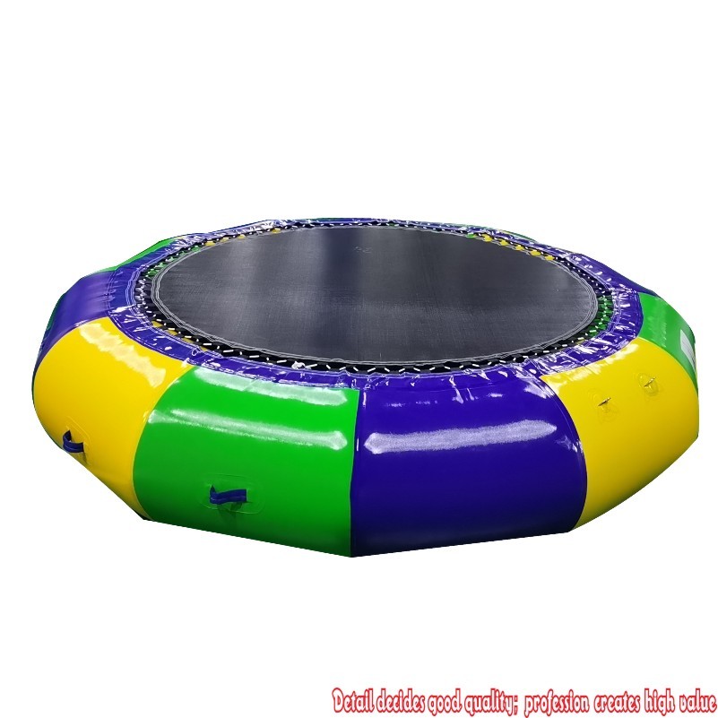 Water Sport Events Inflatable Water Trampoline Slide Jump Bouncing Floating Island Lake Raft