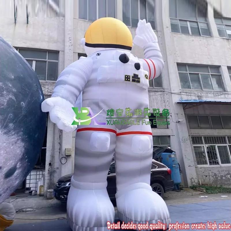 Big Decorating Inflatable Astronaut With The Earth Balloon For Advertising