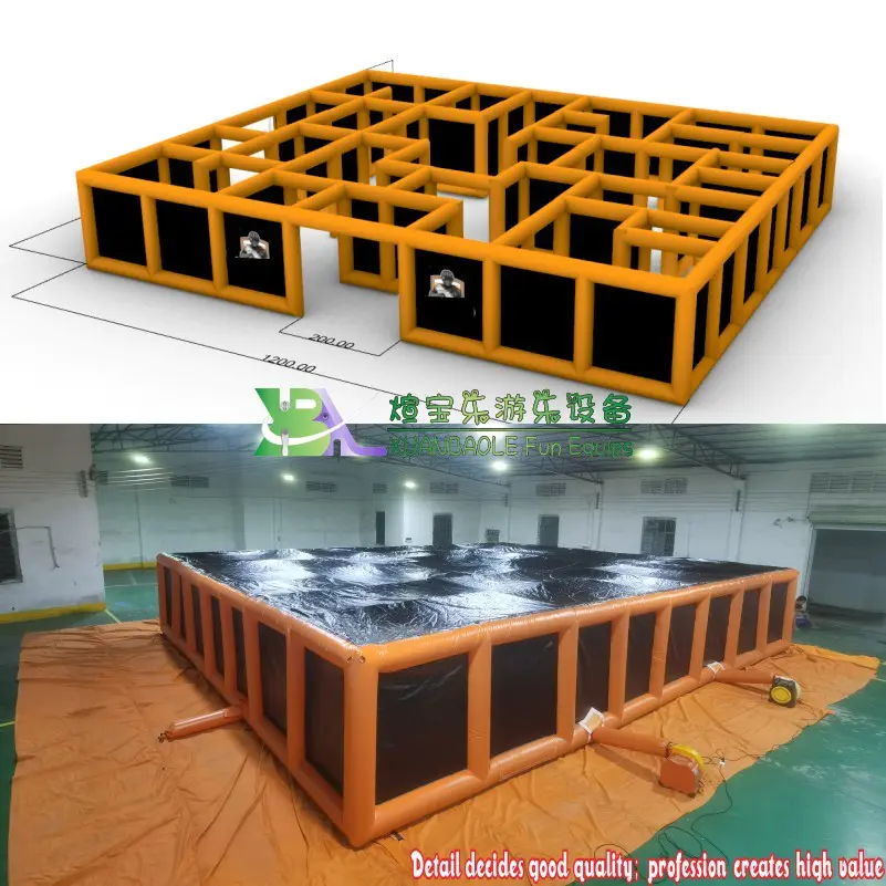 12x12m PVC Inflatable Maze Laser Tag Arena Inflatable Laser Maze For Kids And Adults