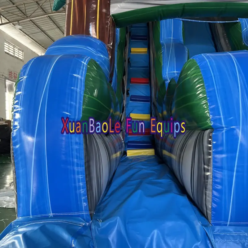16ft volcano adult commercial castillo inflable slide pool blue marble tropical waterslide bounce house inflatable water slide