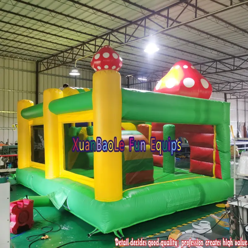 Mushroom Shape Designed Jumping Castle Bounce House Outdoor Commercial Inflatable Bouncy Castle Combo Toddler