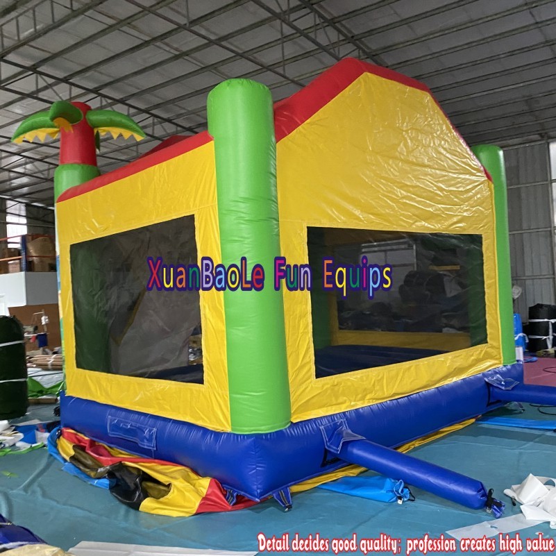 Tropical Island Bounce House, Commercial moonwalk inflatable bouncer with air blower