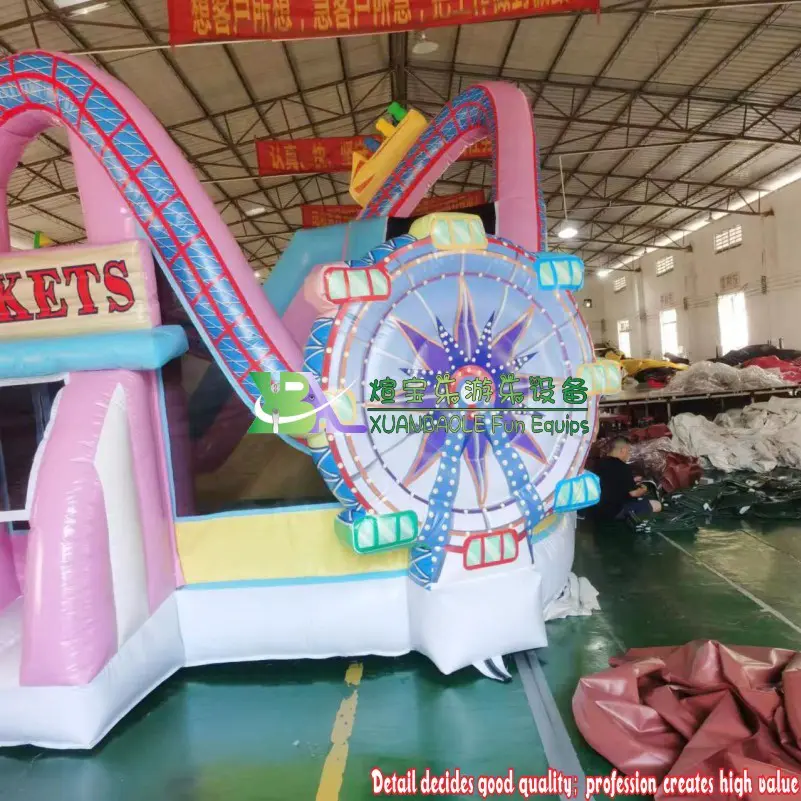 Roller Coaster Windmill House Inflatable Bouncer New Design Bouncy Castle Combo For Kids
