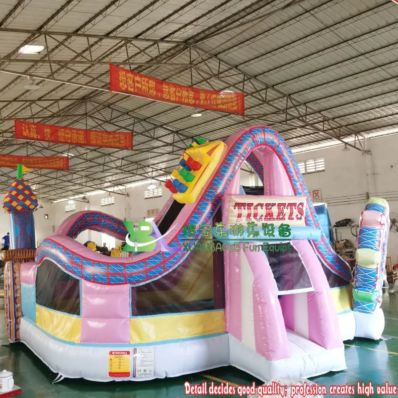 Roller Coaster Windmill House Inflatable Bouncer New Design Bouncy Castle Combo For Kids