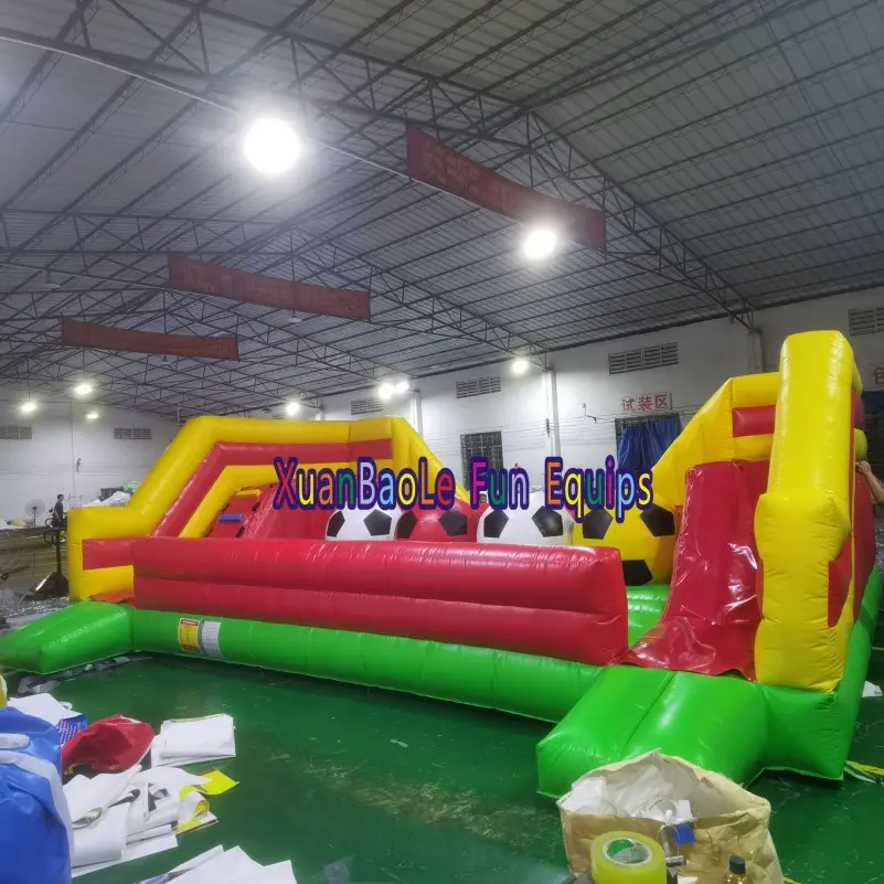 Interactive Football Theme Inflatable Big Baller Obstacle/ Leaps N Bounds Wipeout Inflatable Challenge Jumping Game