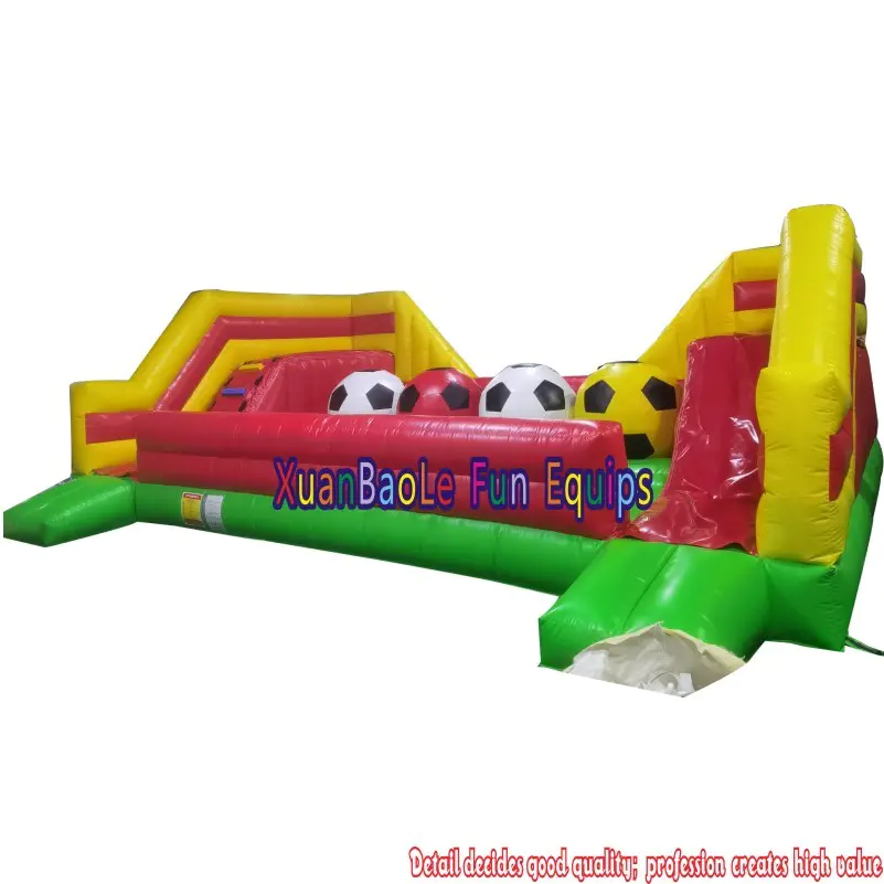 Interactive Football Theme Inflatable Big Baller Obstacle/ Leaps N Bounds Wipeout Inflatable Challenge Jumping Game