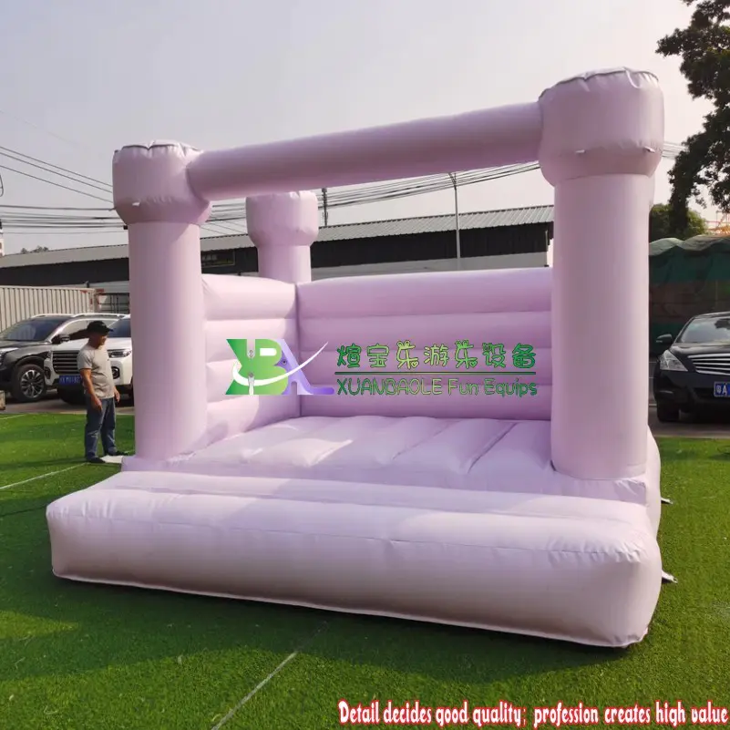 Pastel pink bounce house inflatable wedding bounce bouncy castle