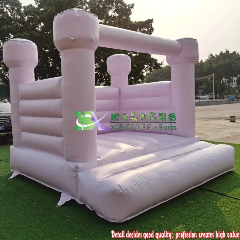 Pastel pink bounce house inflatable wedding bounce bouncy castle