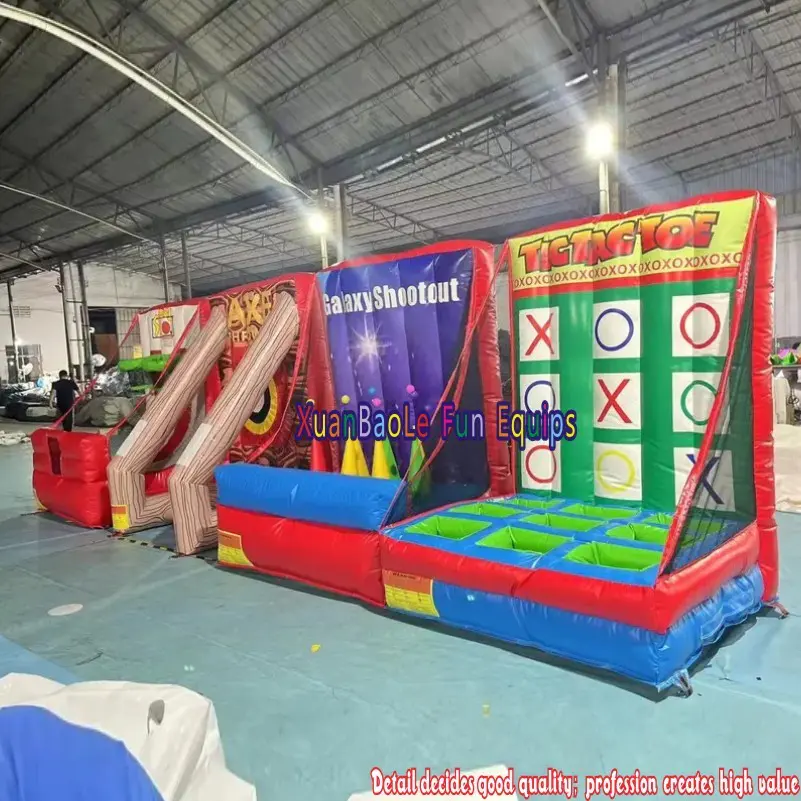 Outdoor commercial grade party challenge playing inflatable carnival sport interactive games for kids
