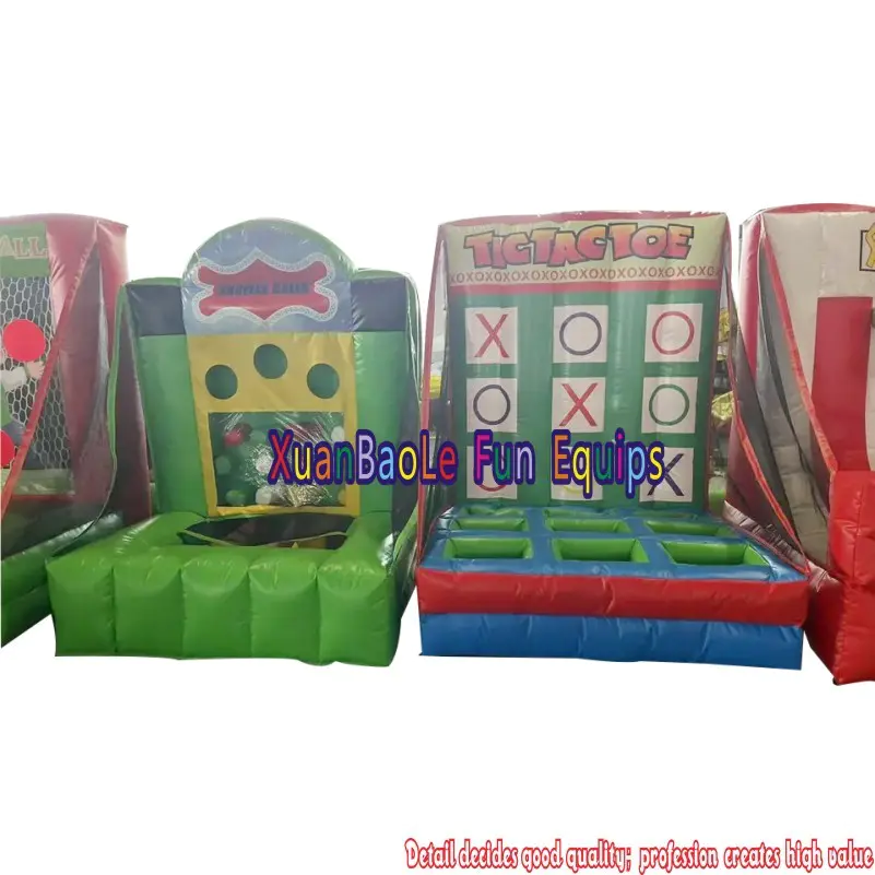 New Garden Play Children Inflatable Interactive combo 4 Different Carnival inflatable children's Sport Games