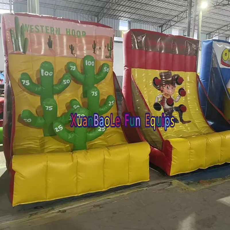 New Garden Play Children Inflatable Interactive combo 4 Different Carnival inflatable children's Sport Games